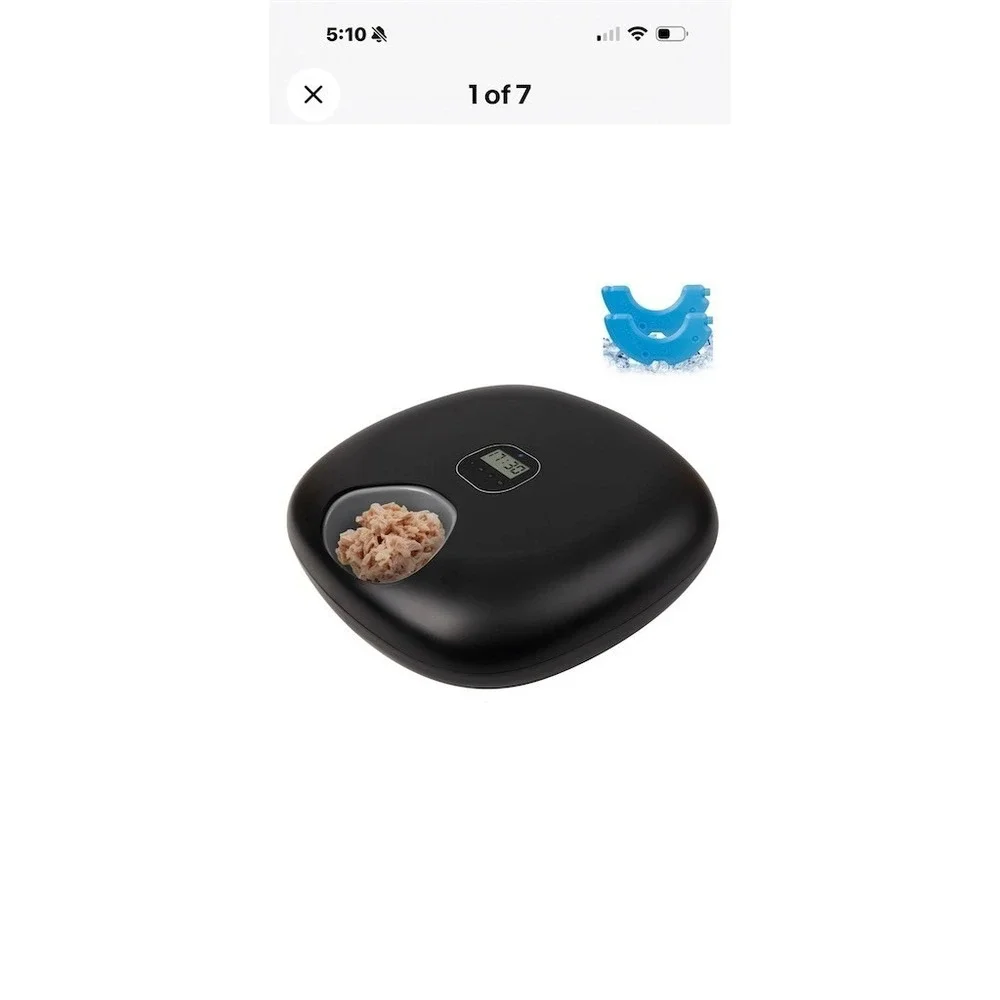 Sharper Image Smart 6-Meal Auto Pet Feeder Cordless Rechargeable Dog cat‎ 3 cup